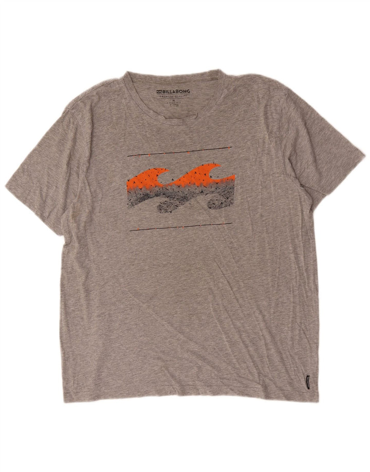 Billabong Mens Core Fit Graphic T-Shirt Top XL Grey Cotton