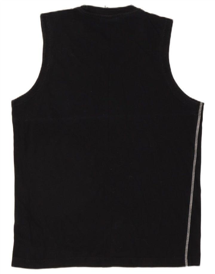Champion Mens Vest Top Large Black Cotton