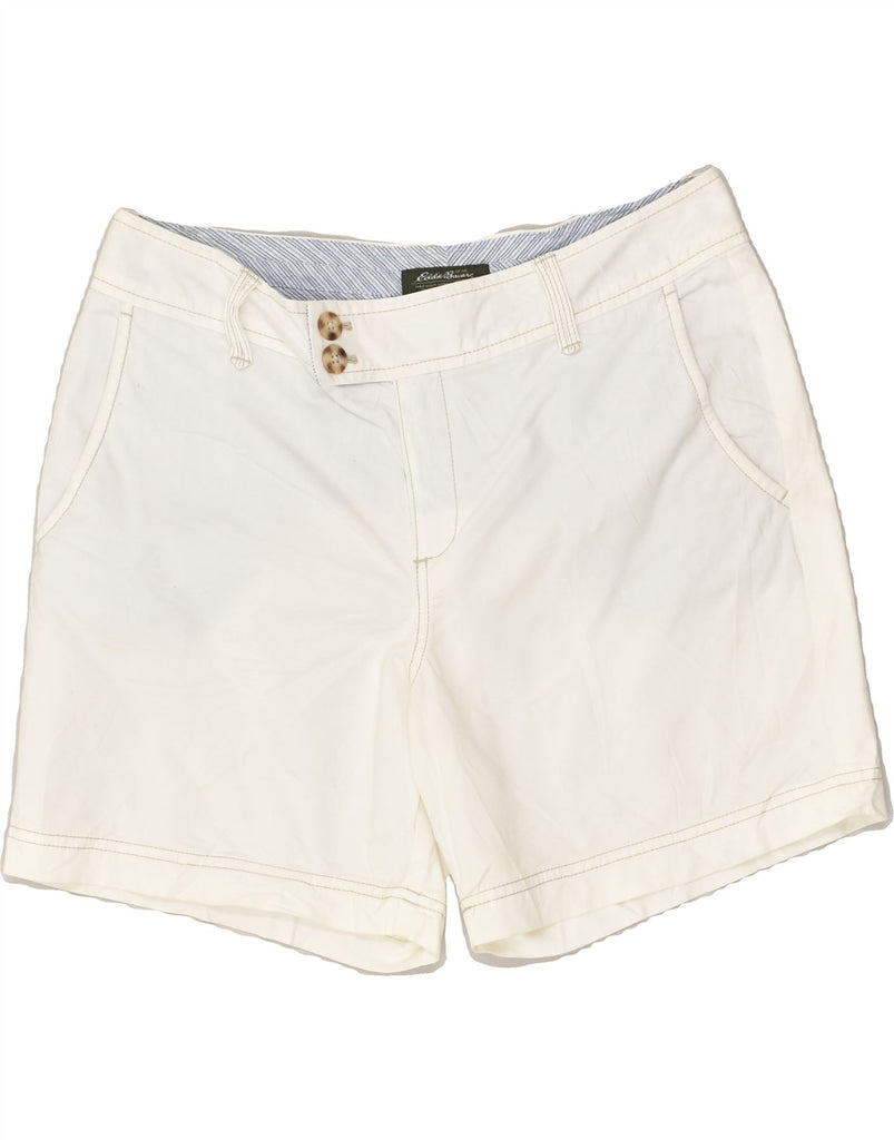 EDDIE BAUER Womens Chino Shorts US 10 Large W34  White Cotton | Vintage Eddie Bauer | Thrift | Second-Hand Eddie Bauer | Used Clothing | Messina Hembry 