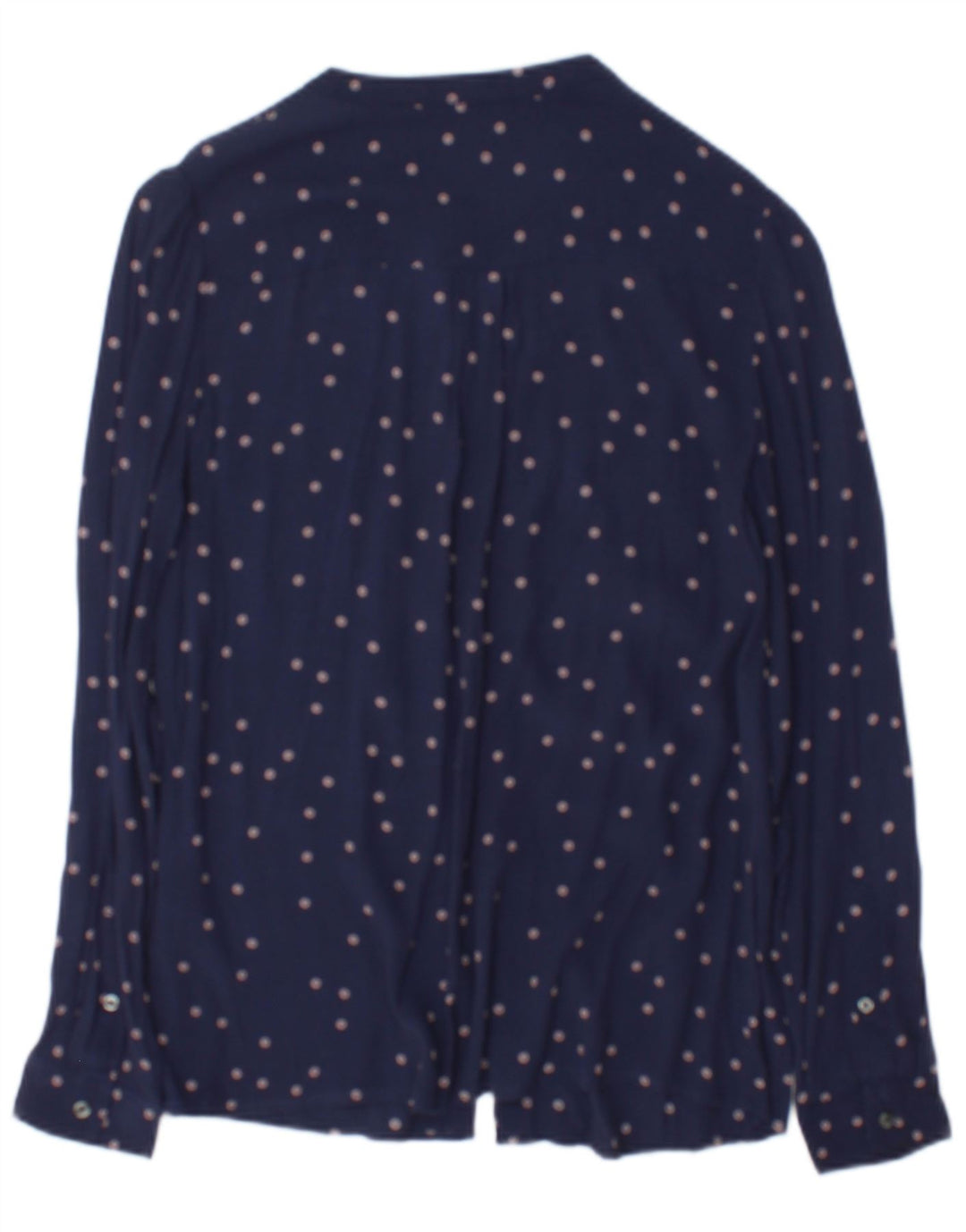 Boden Womens Shirt Blouse UK 10 Small Navy Blue Spotted Viscose