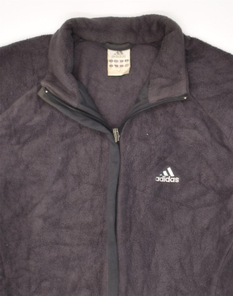 ADIDAS Womens Fleece Jacket UK 10 Small Grey Polyester | Vintage Adidas | Thrift | Second-Hand Adidas | Used Clothing | Messina Hembry 