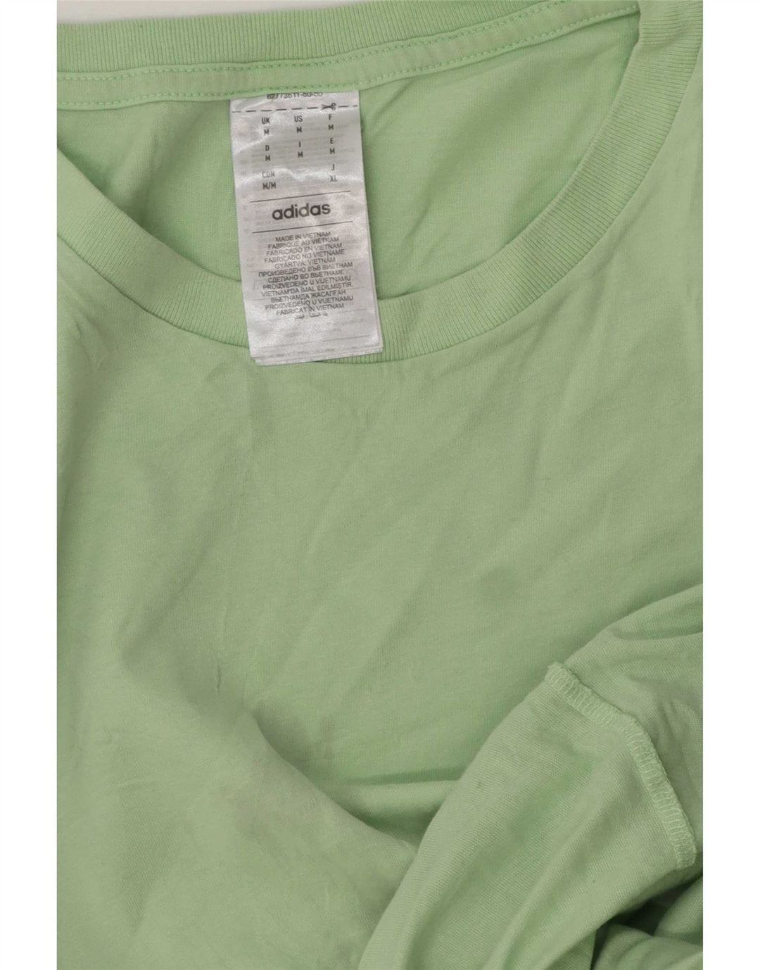 Adidas Mens T-Shirt Top Medium Green Cotton