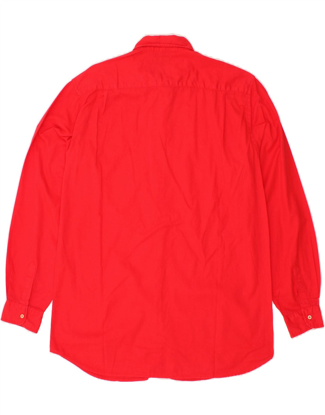 NEW ENGLAND Mens Slim Shirt Size 16 Large Red Cotton Vintage New England and Second-Hand New England from Messina Hembry 