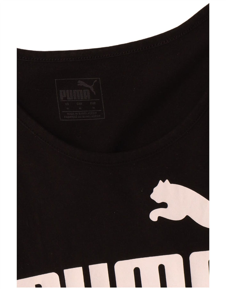 Puma Mens Graphic Vest Top Medium Black Cotton