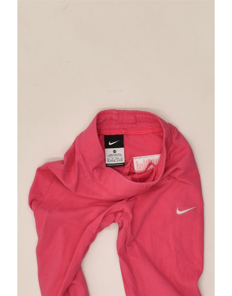 NIKE Girls Tracksuit Trousers 3-4 Years XS Pink Cotton | Vintage Nike | Thrift | Second-Hand Nike | Used Clothing | Messina Hembry 