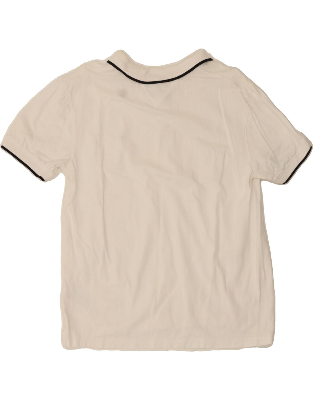 TOMMY HILFIGER Mens Regular Fit Polo Shirt Large Off White Cotton Vintage Tommy Hilfiger and Second-Hand Tommy Hilfiger from Messina Hembry 