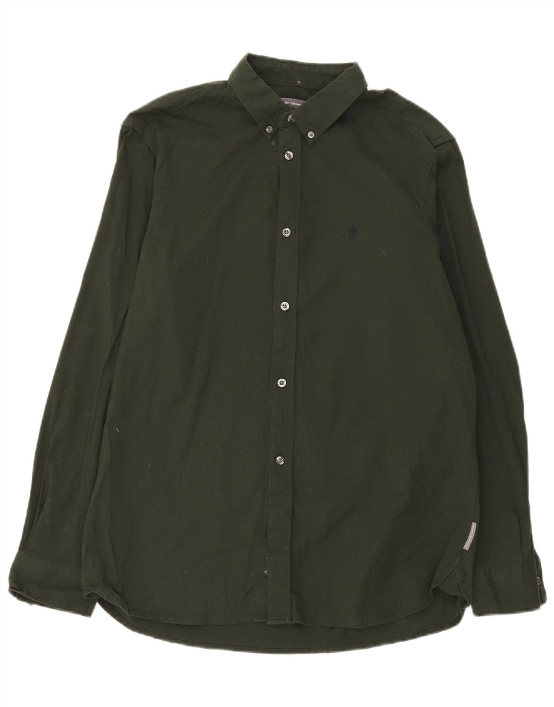French Connection Mens Shirt XL Green Cotton