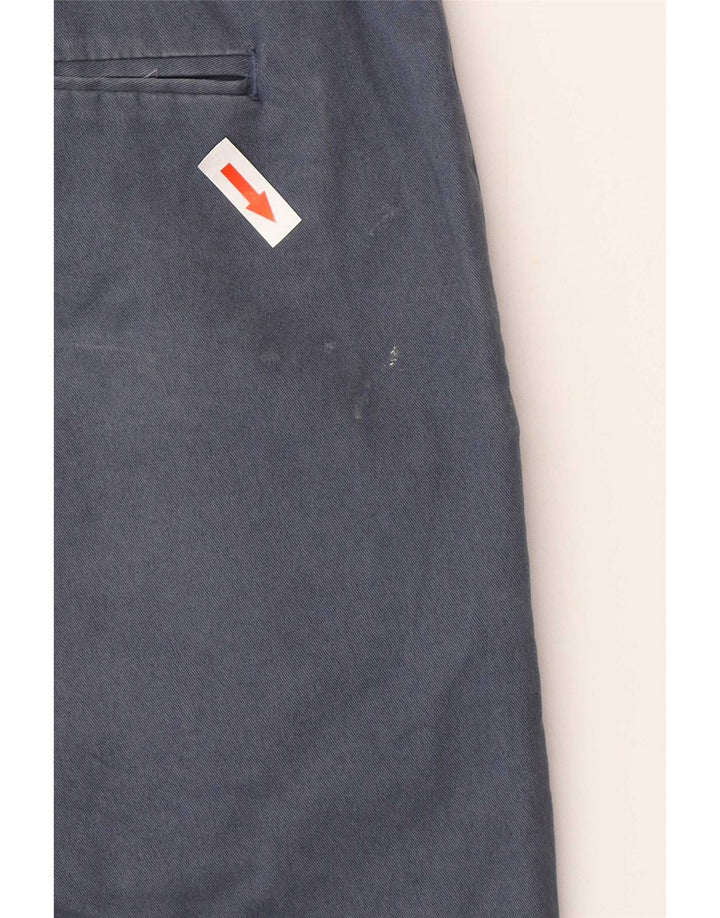 Marks & Spencer Mens Regular Fit Chino Trousers W34 L32 Blue Cotton