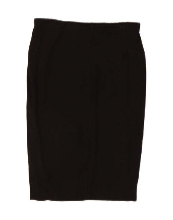 Zara Womens Pencil Skirt Medium W28 Black Cotton