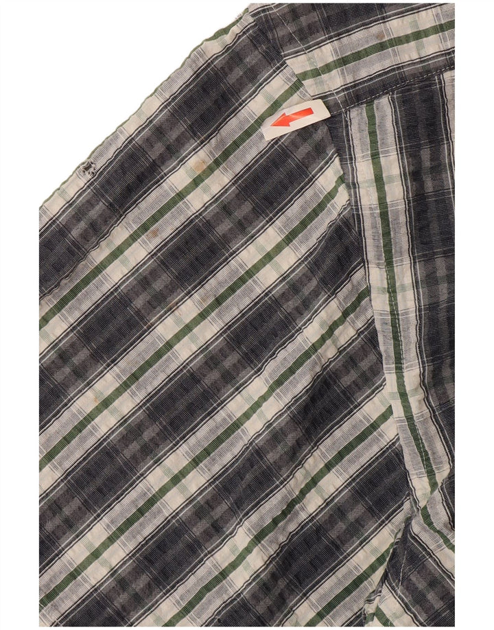 Tommy Hilfiger Mens Short Sleeve Shirt XL Grey Check
