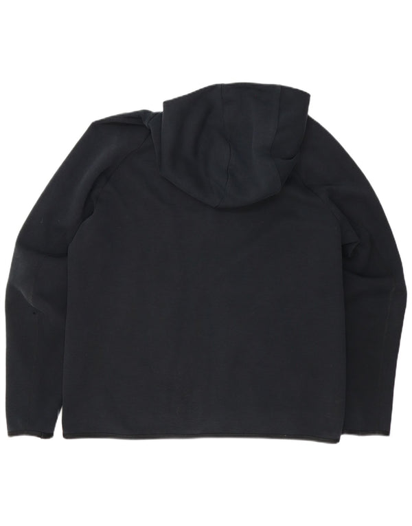 Nike Mens Zip Hoodie Sweater Large Black Cotton