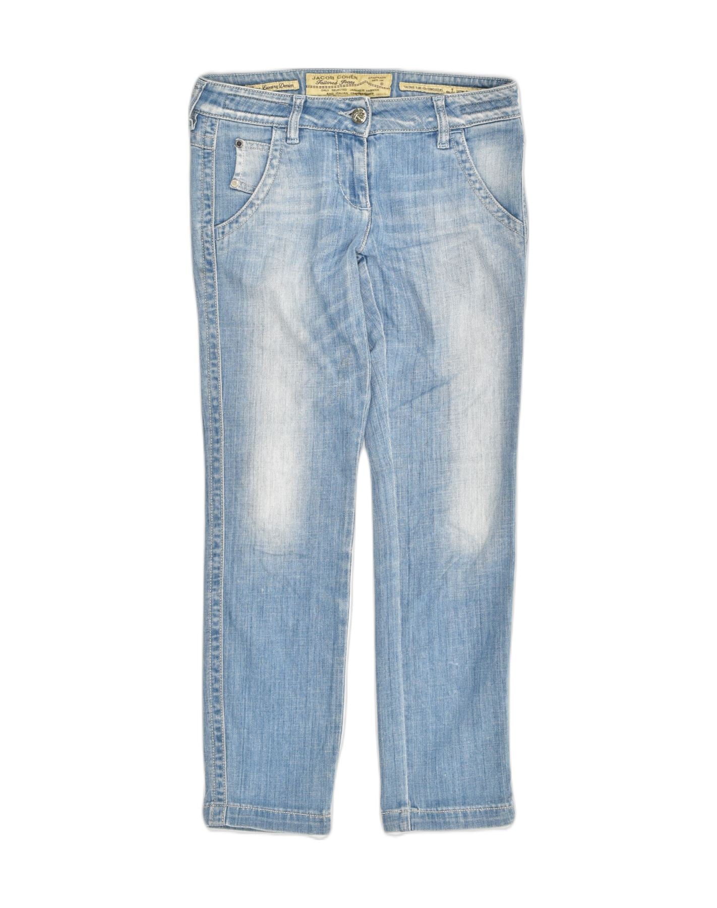 HOLLISTER Womens Super Skinny Jeans W28 L33 Blue Cotton