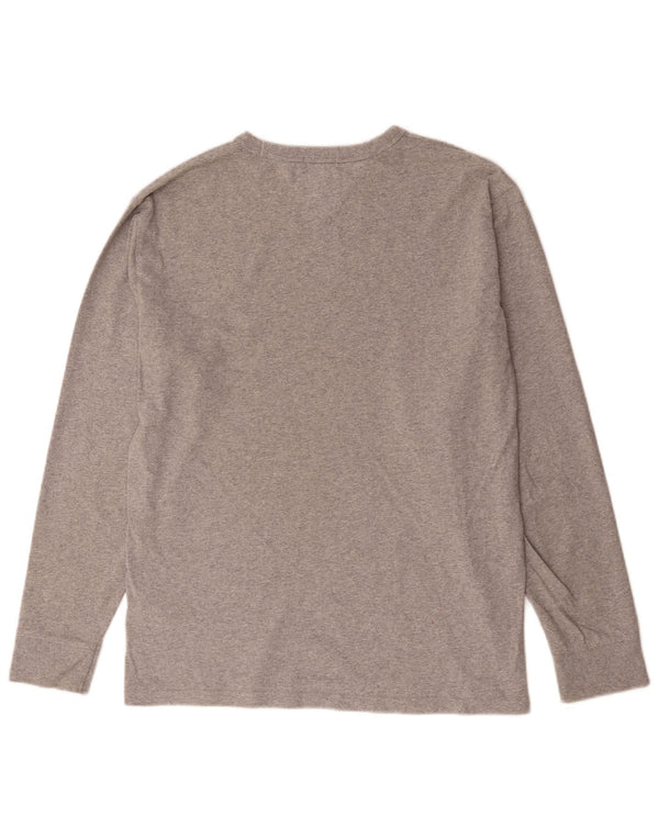 Tommy Hilfiger Mens Regular Fit Graphic Top Long Sleeve Medium Grey Flecked