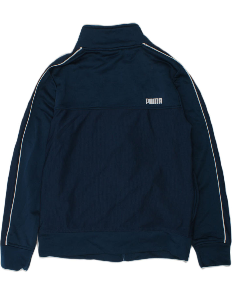 PUMA Boys Graphic Tracksuit Top Jacket 10-11 Years Medium Navy Blue | Vintage Puma | Thrift | Second-Hand Puma | Used Clothing | Messina Hembry 