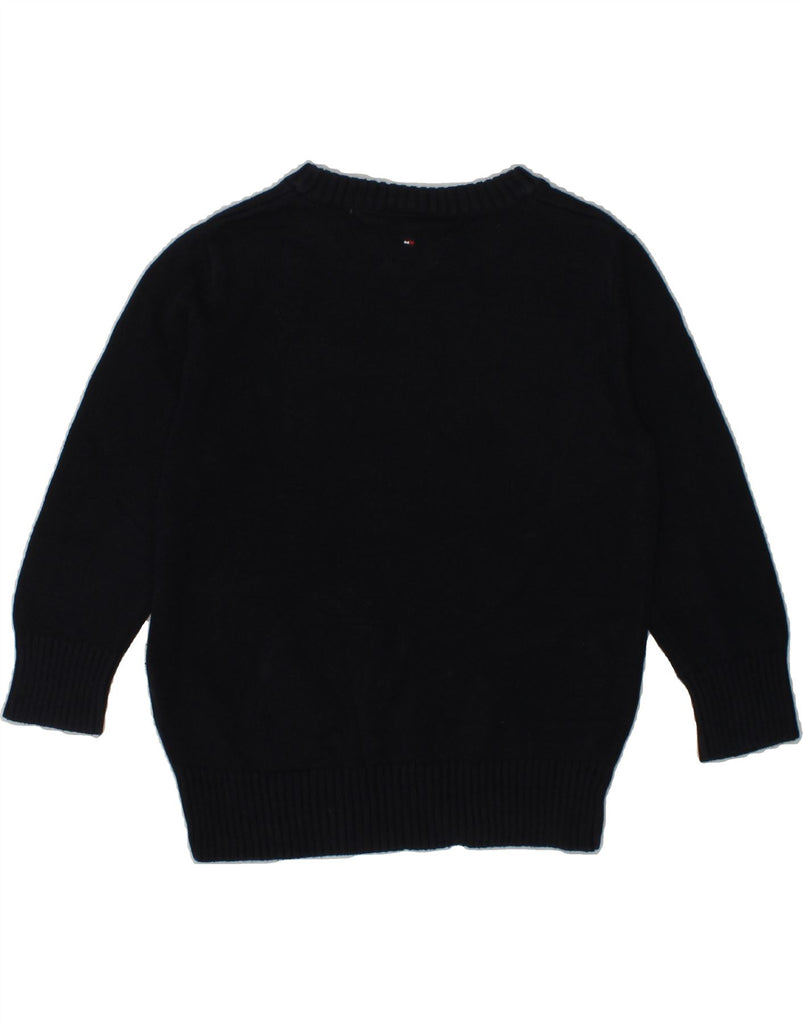 TOMMY HILFIGER Boys Crew Neck Jumper Sweater 2-3 Years Navy Blue Cotton | Vintage Tommy Hilfiger | Thrift | Second-Hand Tommy Hilfiger | Used Clothing | Messina Hembry 