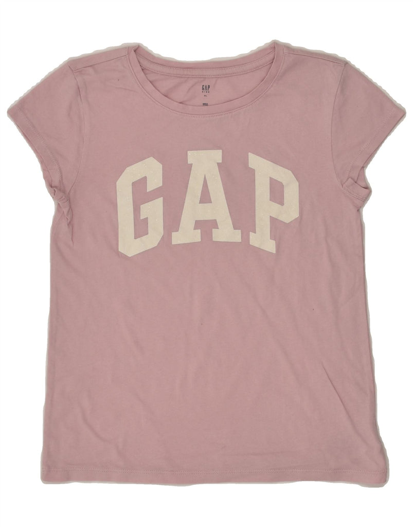 GAP Girls Graphic T-Shirt Top 6-7 Years XL Pink Cotton | Vintage Gap | Thrift | Second-Hand Gap | Used Clothing | Messina Hembry 