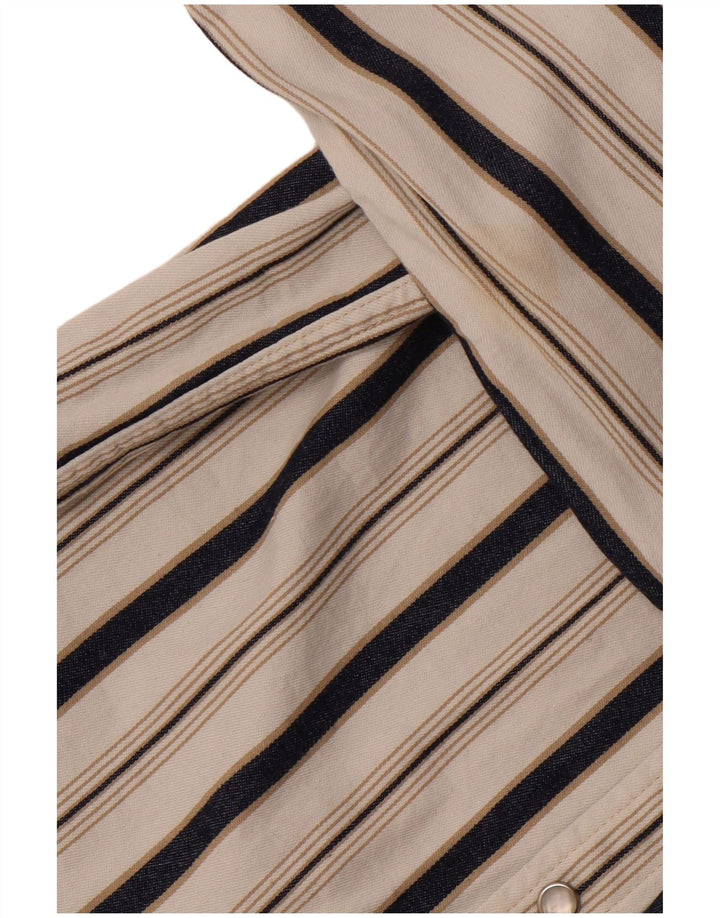 LEVI'S Mens Flannel Shirt Small White Striped