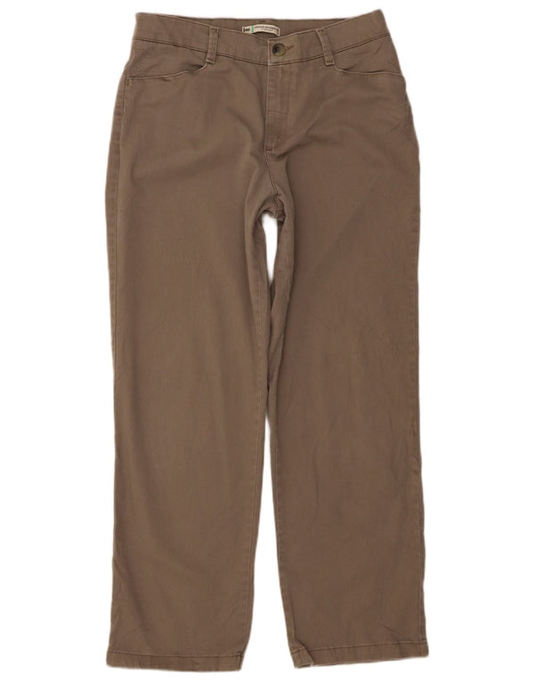 Lee Womens Relaxed Fit Straight Casual Trousers US 12 Large W30 L28 Brown