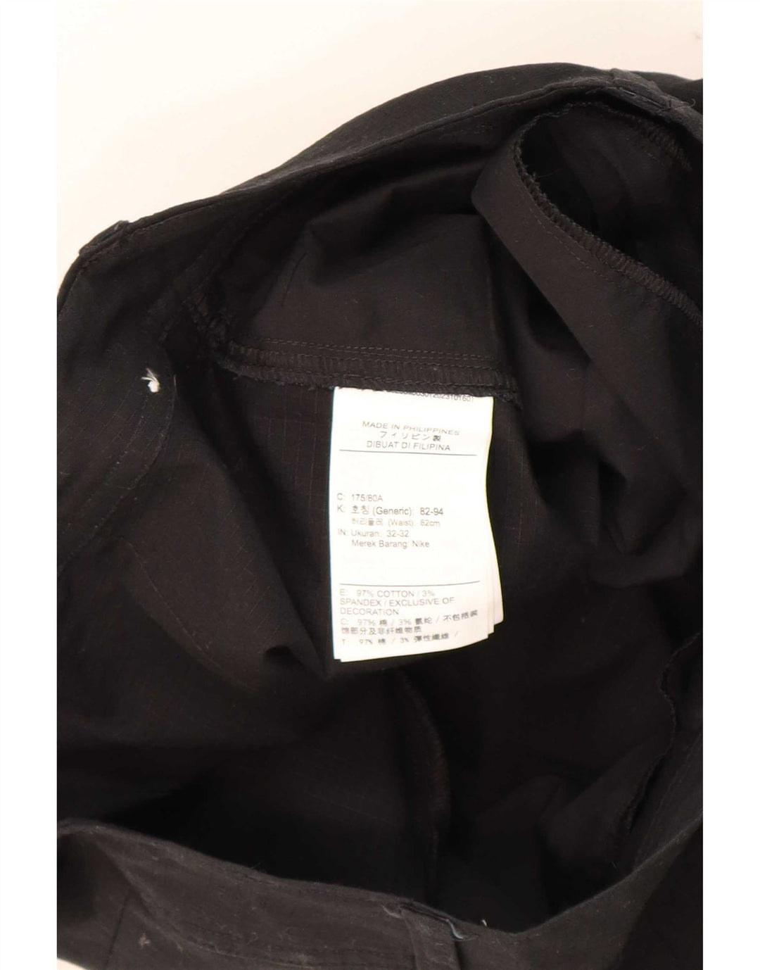 Nike Mens Tapered Cargo Trousers W32 L32 Black Cotton