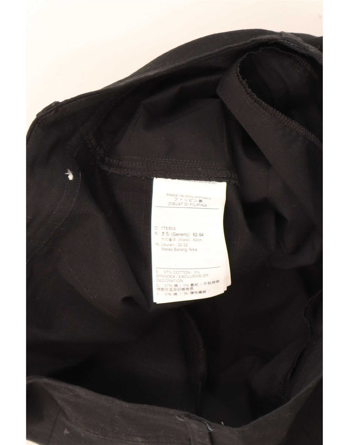 Nike Mens Tapered Cargo Trousers W32 L32 Black Cotton