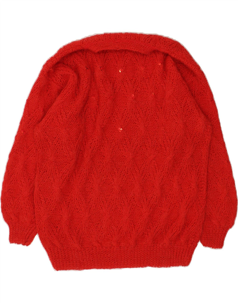 VINTAGE Womens Boat Neck Jumper Sweater UK 16 Large Red | Vintage Vintage | Thrift | Second-Hand Vintage | Used Clothing | Messina Hembry 