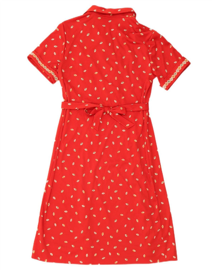 VINTAGE Womens Abstract Pattern A-Line Dress IT 44 Medium Red