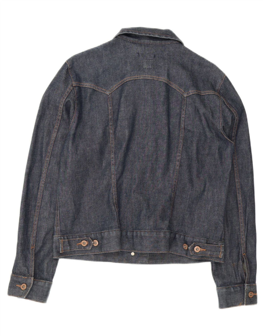 GAP Womens Denim Jacket UK 14 Large Navy Blue Cotton