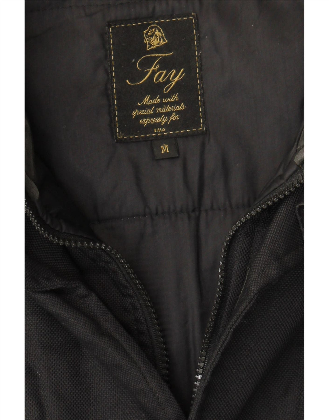 FAY Womens Oversized Windbreaker Jacket UK 14 Medium Black Vintage Fay and Second-Hand Fay from Messina Hembry 