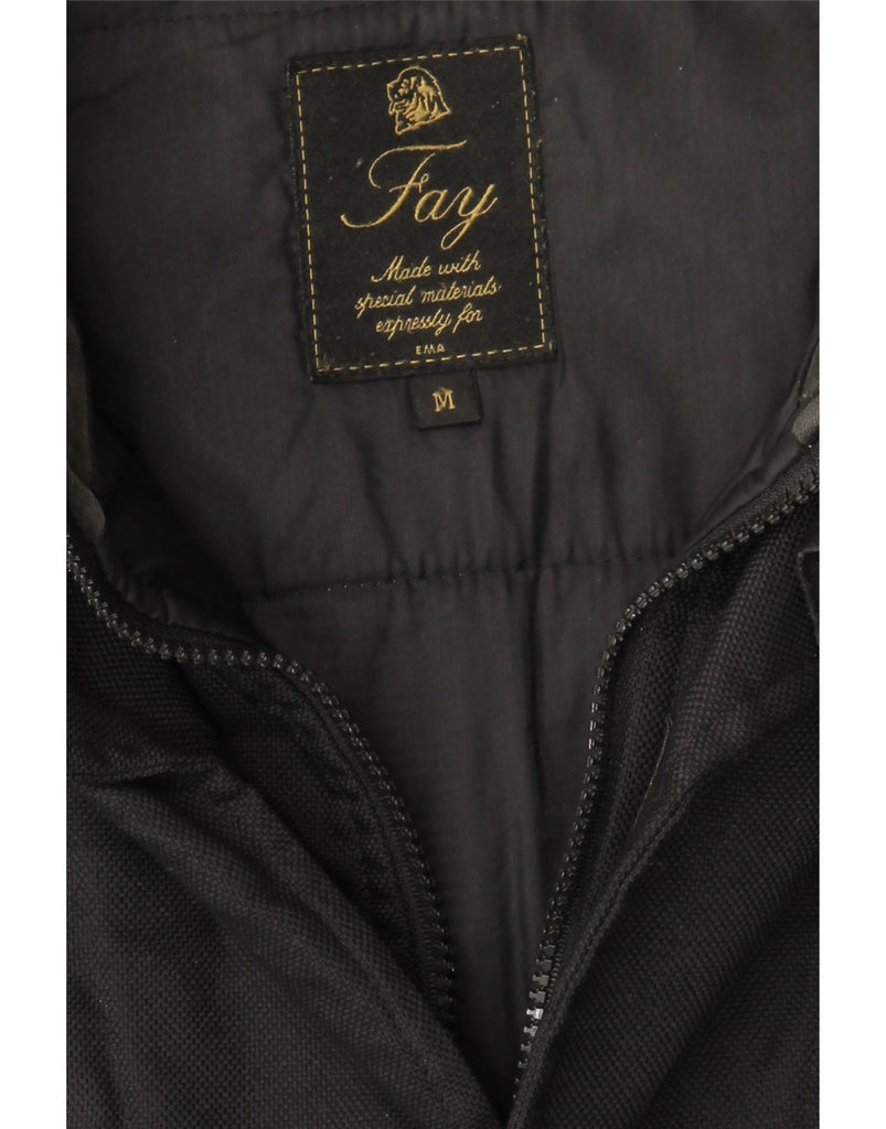 FAY Womens Oversized Windbreaker Jacket UK 14 Medium Black Vintage Fay and Second-Hand Fay from Messina Hembry 