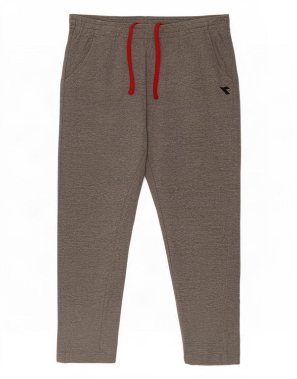Diadora Womens Tracksuit Trousers UK 20 2XL Grey Cotton