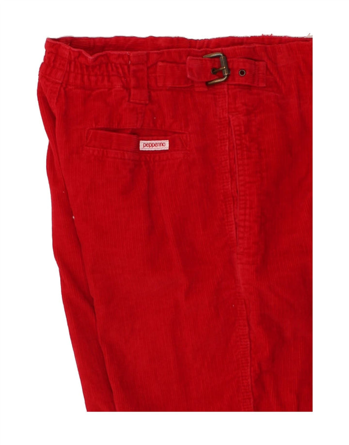 PEPPERINO Womens Slim Corduroy Trousers W30 L29 Red Vintage Pepperino and Second-Hand Pepperino from Messina Hembry 