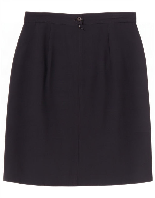 Emporio Armani Womens Pencil Skirt IT 46 Large W32 Navy Blue Viscose