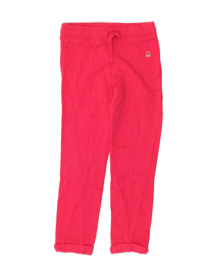 BENETTON Girls Tracksuit Trousers 6-7 Years  Pink Vintage Benetton and Second-Hand Benetton from Messina Hembry 