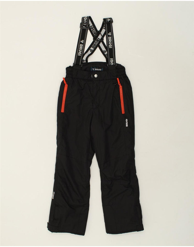 BRUGI Boys Graphic Dungarees Ski Trousers 10-11 Years  Black Polyester | Vintage Brugi | Thrift | Second-Hand Brugi | Used Clothing | Messina Hembry 