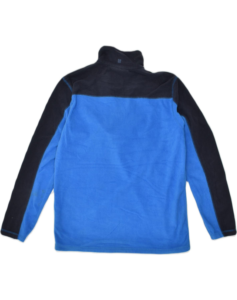 MOUNTAIN WAREHOUSE Mens Zip Neck Fleece Jumper Medium Blue Colourblock | Vintage Mountain Warehouse | Thrift | Second-Hand Mountain Warehouse | Used Clothing | Messina Hembry 