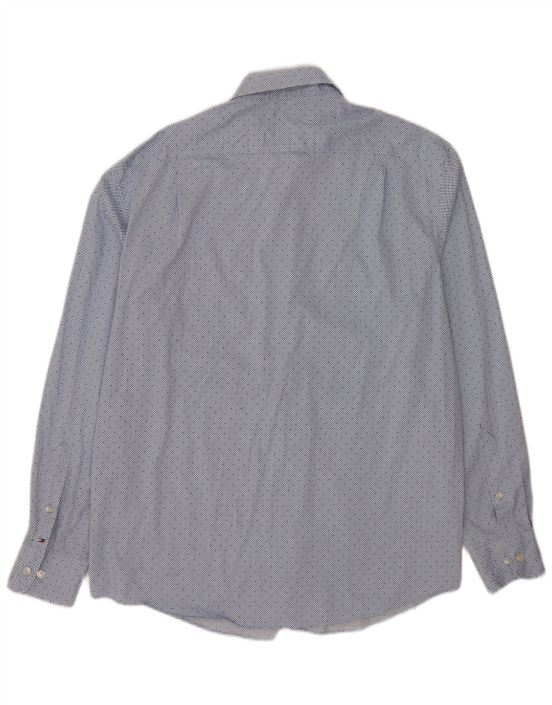 Tommy Hilfiger Mens Regular Fit Shirt Size 16 1/2 Large Blue Check Cotton