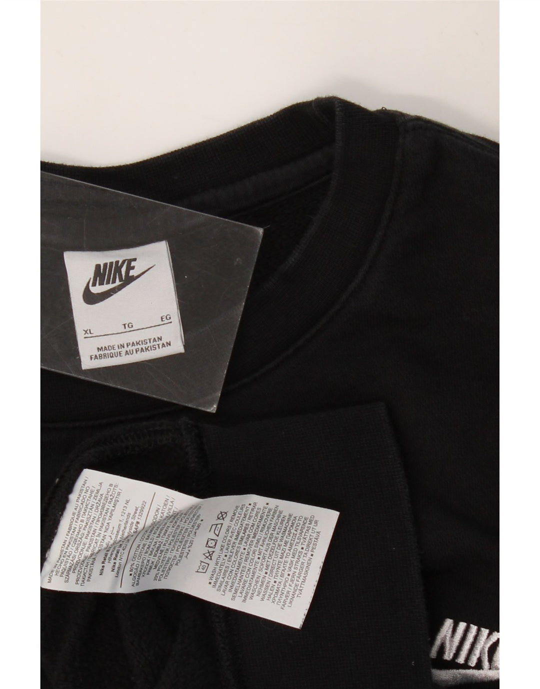 NIKE Mens Sweatshirt Jumper XL Black Cotton