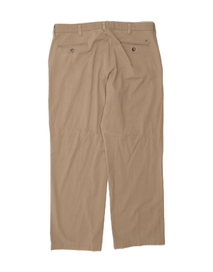 LEE Mens Custom Fit Relaxed Fit Chino Trousers W36 L30 Beige Cotton Vintage Lee and Second-Hand Lee from Messina Hembry 