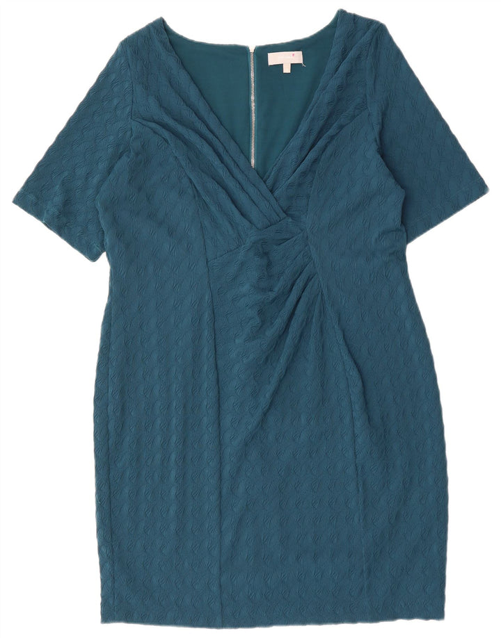 PER UNA Womens Sheath Dress UK 18 XL Blue Polyester