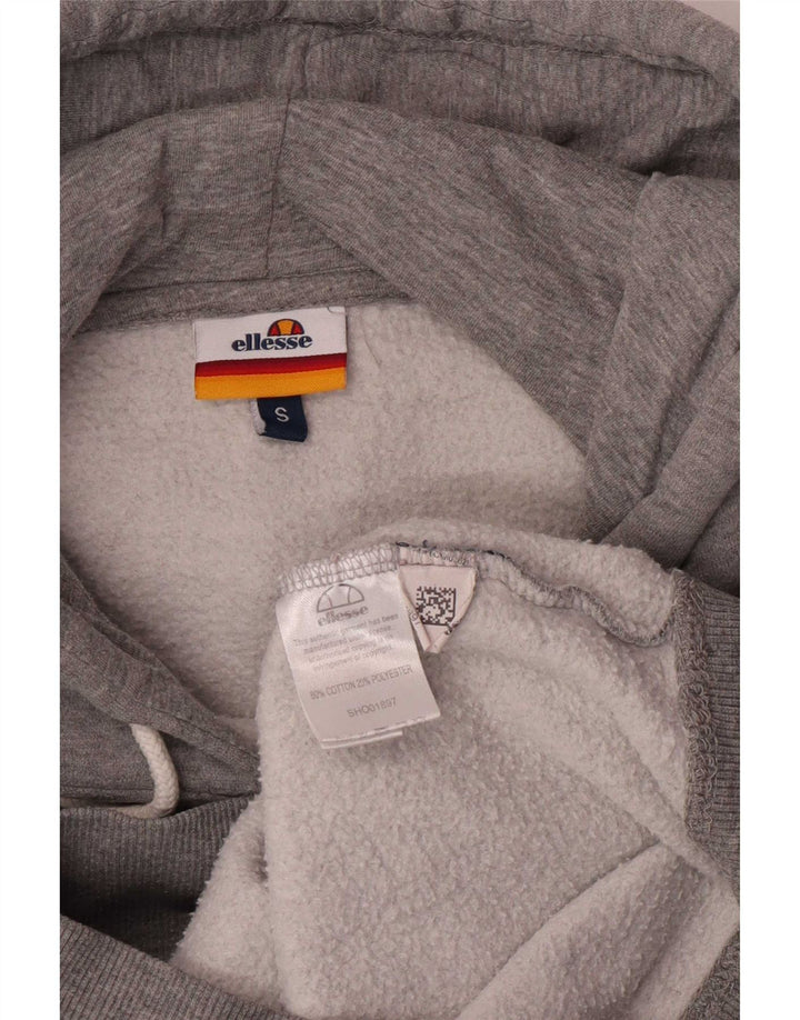 Ellesse Mens Graphic Regular Fit Hoodie Jumper Small Grey Cotton