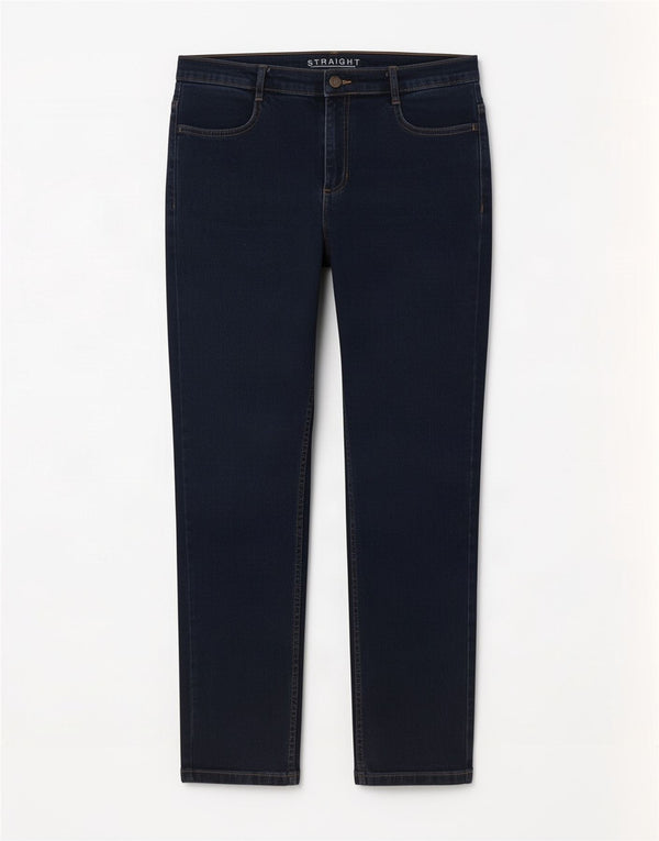 Marks & Spencer Womens Crop Straight Jeans UK 14 Large W30 L26 Navy Blue