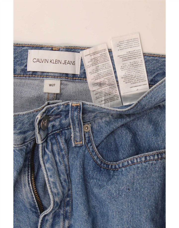 Calvin Klein Womens Straight Jeans W27 L28 Blue Cotton