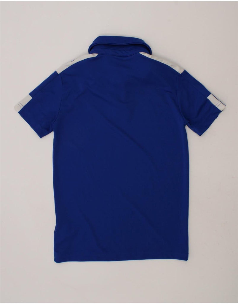 ADIDAS Boys Aeroready Graphic Polo Shirt 9-10 Years Blue Polyester Vintage Adidas and Second-Hand Adidas from Messina Hembry 