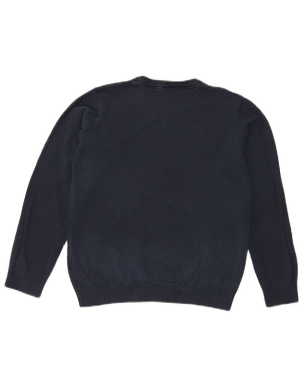 Marks & Spencer Boys V-Neck Jumper Sweater 12-13 Years Navy Blue Cotton
