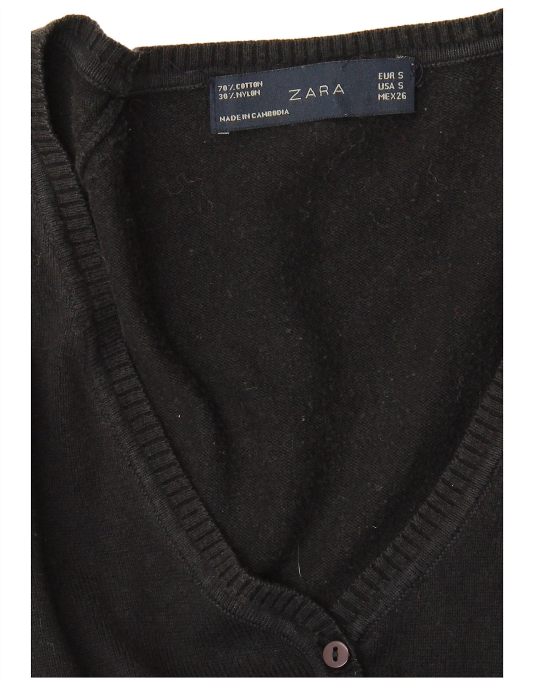 Zara Womens Cardigan Sweater UK 10 Small Black