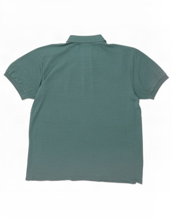Lacoste Mens Polo Shirt Size 7 2XL Blue Flecked Cotton