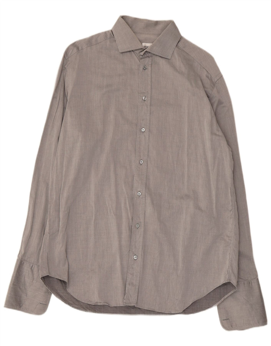 ARMANI Mens Formal Shirt Size 41 16 Large Grey Cotton