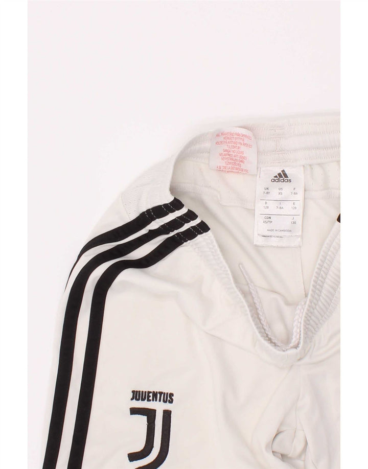 Adidas Boys Juventus Graphic Sport Shorts 7-8 Years White Polyester