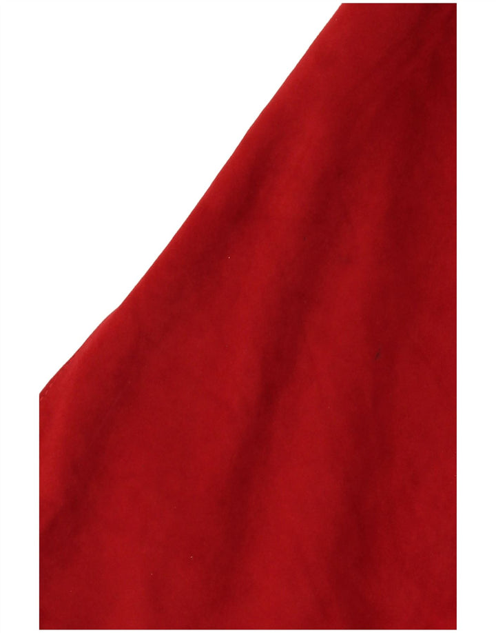 VINTAGE Womens Suede 2 Piece Skirt Set UK 14 Medium W30 Red Leather
