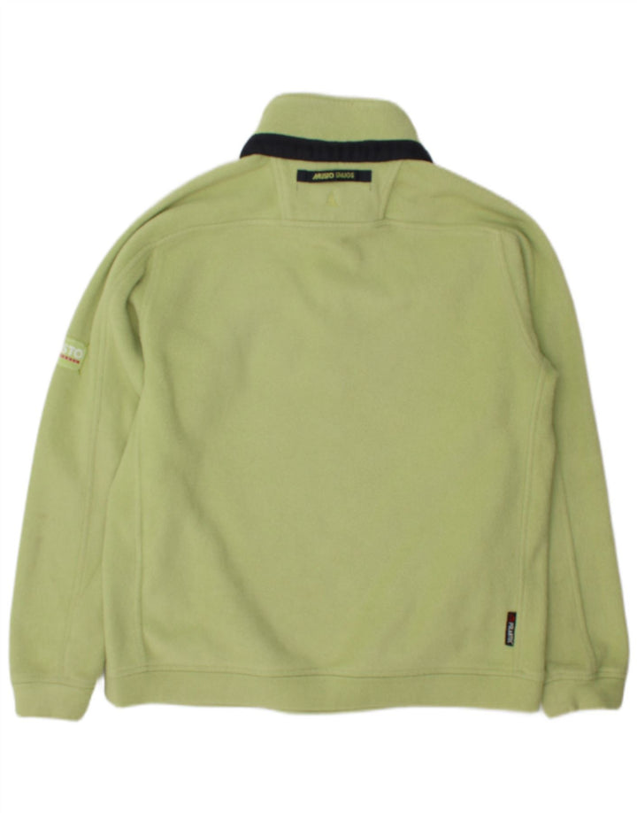 Musto Mens Button Neck Fleece Jumper Medium Green Polyester